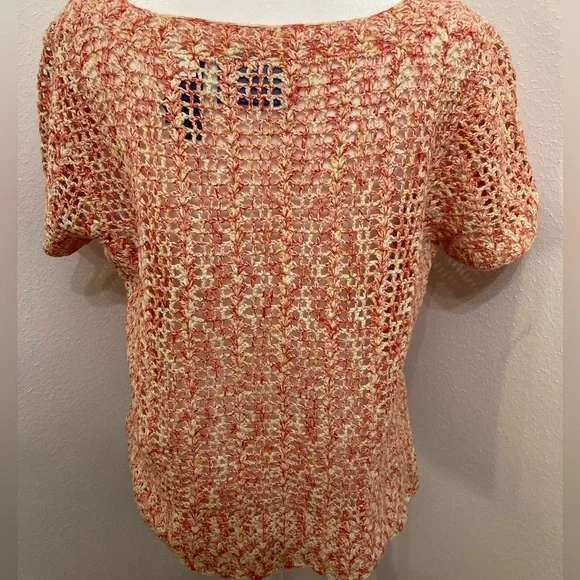 NWT JH Collectibles Multicolor Crocheted Button Down Shrug/ Cardigan/ Top  XL - Picture 5 of 8